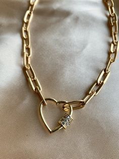 Heart Lock Necklace, Chunky Choker, Heart Lock, Lock Necklace, Heart Chain, Fabulous Jewelry, Classic Jewelry, Jewelry Inspo