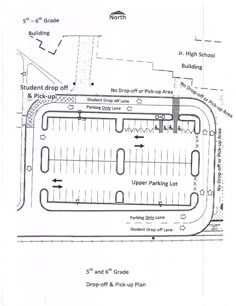 a plan for the parking lot