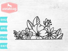 the svg file has flowers and leaves on it, but is also available for cutting