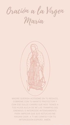 the front cover of a book with an image of a virgin mary in pink and white