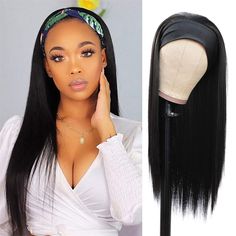 Straight Headband Wig Brazilian Remy 100% human hair wigs Machine Made 10-30 Inches Straight Straight Hair Design, Straight Headband Wig, Headband Design, Brazilian Hair Wigs, Headband Wig, Remy Human Hair Wigs, 100 Human Hair Wigs, Human Wigs, Hair Wigs For Women