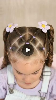 Facebook Hairstyle For Birthday, Baby Girl Hairstyle, Girl Hairstyle, Hair Tutorials Easy, Daily Art, Kids Hairstyles, Hair Tutorial, Girl Hairstyles