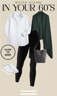 Leggings Outfits for Women In Their 60s, What To Wear in Winter in Your 60s, How To Wear Leggings in Your 60's, What To Wear With Leggings in Your 60's What To Wear With Leggings, Mom Outfits Spring, Classic Wardrobe Basics