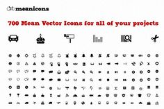 a large set of icons and symbols on a white background with the words 100 mean vector icons for all of your projects