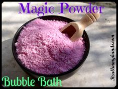 Magic Powder Bubble Bath 2 Diy Bubble Bath, Bath Salts Recipe, Bath Powder, Bath Recipes, Bath Bomb Recipes, Bubble Bars, Bath Fizzies, Powder Bath, Homemade Bath Products