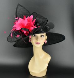 ✿*.Key Features.*✿ This is a wide-brim hat featuring a matching sinamay bow and crin bow, elegantly adorned with a feather flower accent, very beautiful. Great for Kentucky derby, weddings, church, Easter, Royal Ascot, horse races, cocktails, tea party, or any hat wearing occasion. Hat base size: From front to back: 17.75" (45cm) From left to right: 19" (48cm) Wide brim Appr: 5.12~6.5" Head girth: 22.5" (57cm) , adjustable string inside to make smaller to fit your head. If you want other colors in this style, just search the same item code in my store, you will find them. ✿*.Tip.*✿ ❣️If you want a customized piece, please follow the instructions below: 🔹Present style of hat or fascinator you would like from the store, with additional photos of your outfit and any other details you'd like Classy Hats, Sinamay Hat, Easter Hat, Tee Party, Horse Races, Royal Ascot Hats, Sinamay Hats, Easter Hats, Hat Wedding