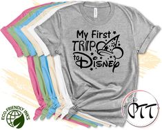 Disney Trip Shirts Disney Shirts My First Trip To Disney | Etsy Im Going To Disney Shirt, My 1st Disney Trip Shirt, 1st Time At Disney Shirts, Up Disney Shirts, First Time Disney Trip Shirts, Disney First Time Shirts, My First Trip To Disney Shirt, First Disney Trip Shirt Boy, First Trip To Disney Shirt