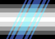 a black and white striped background with blue, gray, and white stripes on it