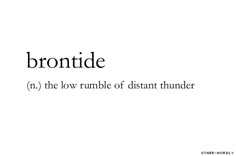 the word brontide is written in black and white