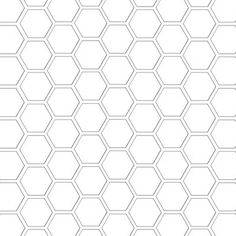 an abstract geometric pattern with hexagonals in black and white on a white background