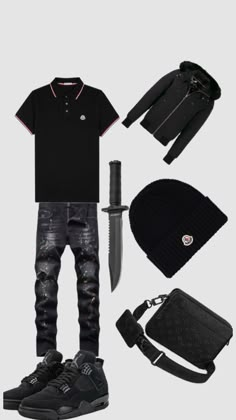 Outfit Ideas Winter Men, Uk Drip Outfits Men, Concert Outfit Ideas Winter, Drip Outfits Men, Uk Drip Outfits, Rap Concert Outfit Ideas, Rap Concert Outfit, Outfit Drip, Rap Concert