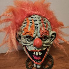 Halloween Scary Clown Pull On Mask. New! Smoke-Free Home. Scary Clown Mask, Scary Clown, Clown Mask, Scary Clowns, Halloween Scary, Orange Grey, Scary Halloween, New Color, Mask