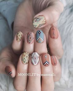 Boho Nail Art, Nails Hippie, Western Nails, Nagellack Trends, Fall Nail Art Designs, Nails Fall, Fall Nail Art