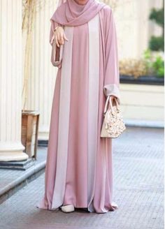 pink colour beautiful Abaya Hijabi Mode, Hijab Stile, Stile Hijab, Muslimah Dress, Muslim Women Fashion, Islamic Dress, Mode Abaya, Muslim Fashion Dress