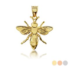 Description: Solid 14k Gold 3d Bee Pendant Item No.: H833 Metal Type: 14k Solid Gold (Also Available In 10k Solid Gold) Metal Color: Yellow Gold. (Also Available In White Gold And Rose Gold) Measurement: Pendant Only Weight: 2.52 Grams Height W/Bail: 0.99" In. Width: 0.85" In. Chain Is Not Included Brand New. Made To Order. Please Allow 3-5 Days To Be Shipped. Shine Jewelry, Dog Pendant, Bee Pendant, Gold Bee, Round Pendant Necklace, Bee Necklace, Gold Eyes, Gold Engraving, Cz Pendant