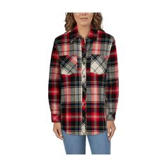 Supersoft and stylish, our Natural Reflections� Flannel Button-Down Long-Sleeve Shirt for Ladies is made for fall and enjoyed year round. This midweight flannel shirt for women is brushed for that incredible next-to-skin softness we all love, while the full-button placket makes it easy to get on and off. A pop-up collar and rounded hem offer easy styling options, while the 3-button cuffs are easy to adjust. Dual chest pockets provide convenience. Our Natural Reflections Flannel Button-Down Long- Shirt For Ladies, Womens Flannel Shirt, All Love, Shirt For Women, Good Brands, Red Plaid, Blue Plaid, Button Placket, Flannel Shirt