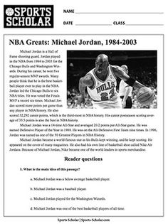 an article about the basketball team's greats michael jordan, 1994 - 2003