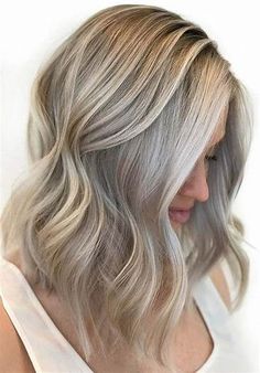 31 Fantastic Grey Blonde Hair Colors Lowlights For White Hair, White Hair Older Women, Blonde Hair Older Women, Grey And Blonde Hair, Grey Blonde Hair Color, Blonde Grey Hair, Cool Blonde Highlights, Hair Older Women, Fall Blonde Hair Color