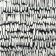 an abstract painting with white paint on black and white paper that looks like toothpicks