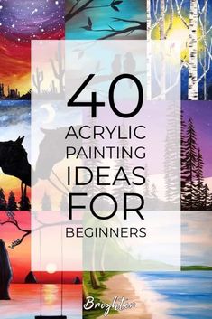 40 acrylic painting ideas for beginners