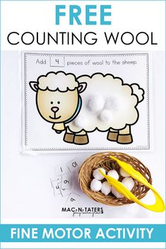 this free counting wool game is perfect for toddlers to practice counting with the sheep