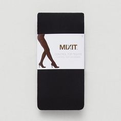 These women's opaque tights by Mixit are a must-have for your cold-weather wardrobe. They're crafted from a soft stretch-knit with a control top for added support. Wear them with boots and dresses. Features: OpaqueSupport: Control TopFiber Content: 86% Nylon, 14% SpandexFabric Description: KnitBrief Fiber Content: 98% Lycra Spandex, 2% NylonCare: Machine WashCountry of Origin: Imported Boots And Dresses, Opaque Tights, Under Dress, And Dresses, Black Tights, Shopping List, Hosiery, Cold Weather, Tights