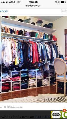 an image of a closet full of clothes