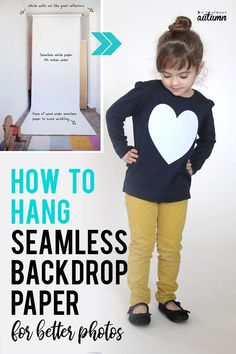 How to hang a seamless paper backdrop for beautiful, studio like photos at home. Seamless Paper Photography, Seamless Paper Backdrop, Paper Photography, Diy Photo Backdrop, Canvas Background, Paper Stand, Photography Backgrounds, Backdrop Ideas, Paper Backdrop