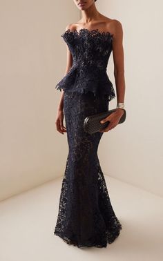 Mini Vlogs, Peplum Gown, Bridal Ideas, Exquisite Gowns, Groom Dresses, Lace Peplum, Silk Lace, فستان سهرة, Formal Gown