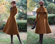 Cool Winter Coats, Coat Over Shoulders, Coat Dress Outfit, A Line Coat, Warm Winter Dresses, Shawl Coat, Coat Styles, Long Outer, Dress Shawl