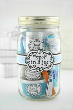 a jar filled with toothbrushes sitting on top of a table