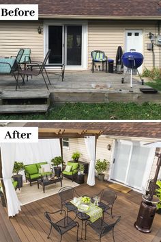 #backyard #backyardideas #patioideas #beforeandafter #pergola #outdoorentertaining #outdoorliving
#OutdoorEntertaining
#CookoutParadise
#FamilyGatherings
#CompositeDeck
#LowMaintenance
#OutdoorLiving
#PergolaRetreat
#ShadySpot
#CozyNights
#PropaneHeater
#BackyardBliss
#EntertainmentSpace
#AllWeatherDeck Odd Shaped Patio Ideas, Small Patio Landscaping, Small Back Deck Ideas, Pergola Outdoor Living, Outdoor Bbq Area, Composite Deck, Deck Tiles, Deck Designs Backyard, Balcony Terrace