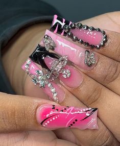 24th Birthday Nail Ideas, Birthday Nail Ideas, Birthday Nail, Different Nail Designs, Colored Acrylic, 24th Birthday, Body Smells