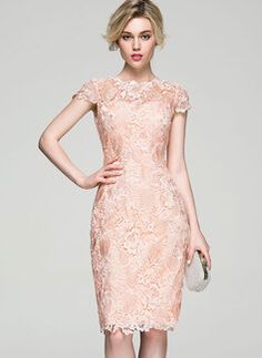 Beautiful Cocktail Dresses, Knee Length Cocktail Dress, Chiffon Cocktail Dress, 파티 드레스, Lace Cocktail Dress, City Hall Wedding, Bridal Party Dresses, Cocktail Dress Lace, Dress Silhouette