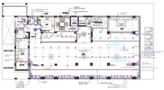 an architectural drawing shows the floor plan for a building with multiple floors and various rooms