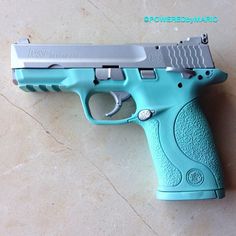 Smith & Wesson M&P 22 Compact cerakoted in Tiffany & Co blue and crushed silver. Blue Smith, Tiffany & Co., Just In Case