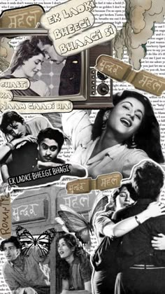 collage of images with words and pictures on them, including an image of a woman hugging