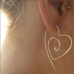 New Spiral Heart Earrings 3 Gold And 3 Silver 1.25” X 1.5” Silver Spiral Earrings, Spiral Earrings, Wire Work Jewelry, Work Jewelry, Wire Work, Earrings Color, Heart Earrings, Jewelry Ideas, Silver Gold