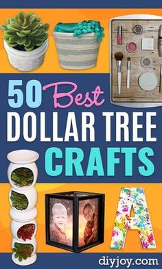 the cover of 50 best dollar tree crafts