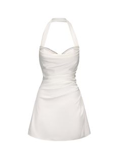 Iconic Clothes, Halter Dress White, Nana Jacqueline, White Halter Dress, Diamond Chain, Unique Features, Collar Designs, Sophisticated Design, Perfume Collection