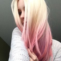 Blonde Pink Balayage, Dark Hair Dye, Blonde Pink, Hair Blond, Dyed Red Hair, Blonde With Pink, Super Hair