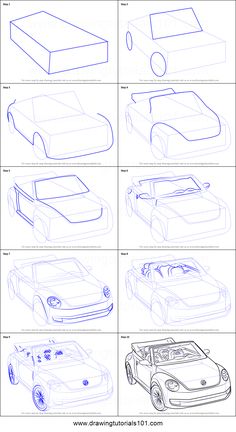 how to draw a sports car step by step drawing instructions for kids and beginners