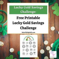 lucky gold savings challenge for st patrick's day with free printable lucky gold savings