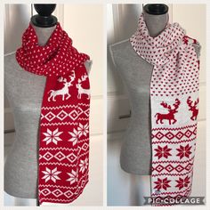 Perfect For Fall/Winter! Stay Cozy And Chic With This 100% Acrylic Reversible Red And White Scarf. Makes A Great Gift! 73 Inches Long. 11 Inches Wide. ( Also Available In Black And White) Dog Pics, White Scarf, White Scarves, Line Dancing, Stay Cozy, 11 Inches, Lady In Red, Scarf Wrap, Scarf Accessory