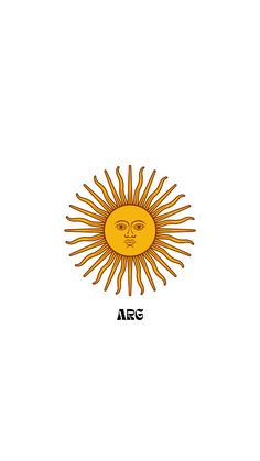 an orange sun with the face of a smiling man on it's side, in front of a white background