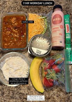 the ingredients for this meal include bananas, cheese, and other items to make an entree