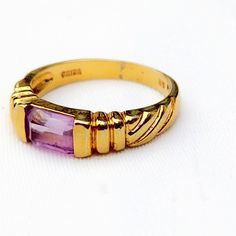 Vintage Amethyst Gold Ring Amethyst Gold, Vintage Purple, Ring Color, Womens Jewelry Rings, Jewelry Vintage, Purple Gold, Vintage Rings, Gold Ring, Gold Rings