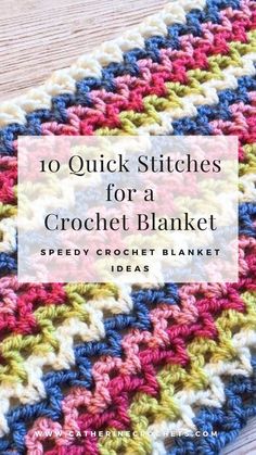 a crochet blanket with the words, no quick stitches for a crochet blanket