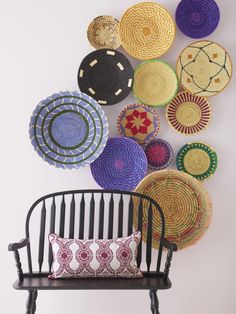 an advertisement for woven baskets is shown in the magazine's page, with many different designs on it