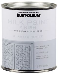 Hardware store usa |  30OZ WHT Milk Paint | 331049 | RUST-OLEUM Furniture Classic, Paint Finish, Milk Paint, Paint Finishes, Classic White, Vintage Look, Model Kit, Vintage Looks, Furniture Decor